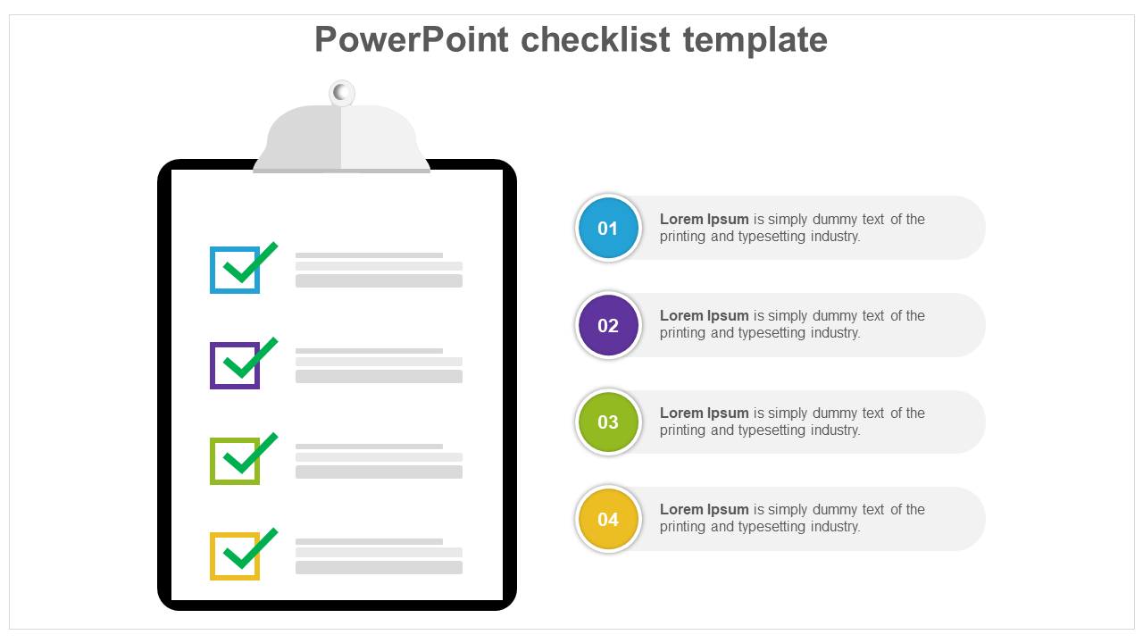 Free - Our Predesigned PowerPoint Checklist Template-4 Node